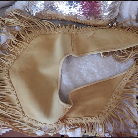 VTG.BEADED BUCKSKIN DEARSKIN NATIVE AMERICAN INDIAN CEREMONIAL MAIDEN STYLE VEST - Picture 10 of 11